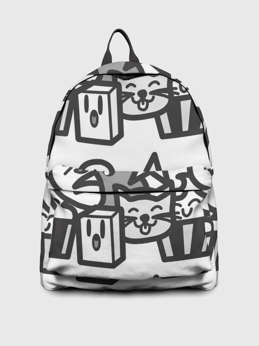 Рюкзак джинсовый / Чёрно-белые дудлы