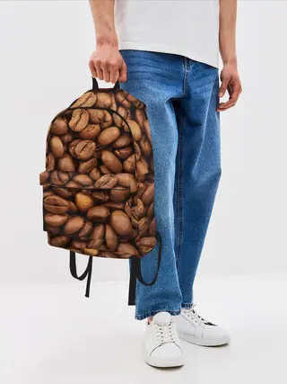 Рюкзак джинсовый / Кофе 3D