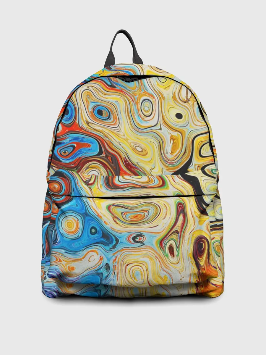 Рюкзак джинсовый / Цветные абстрактные пятна