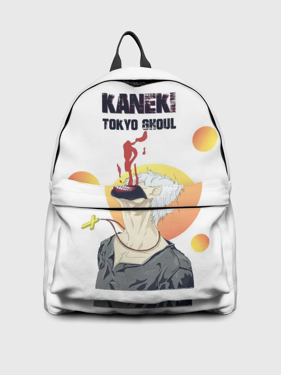 Рюкзак джинсовый / Kaneki Ken желтые круги