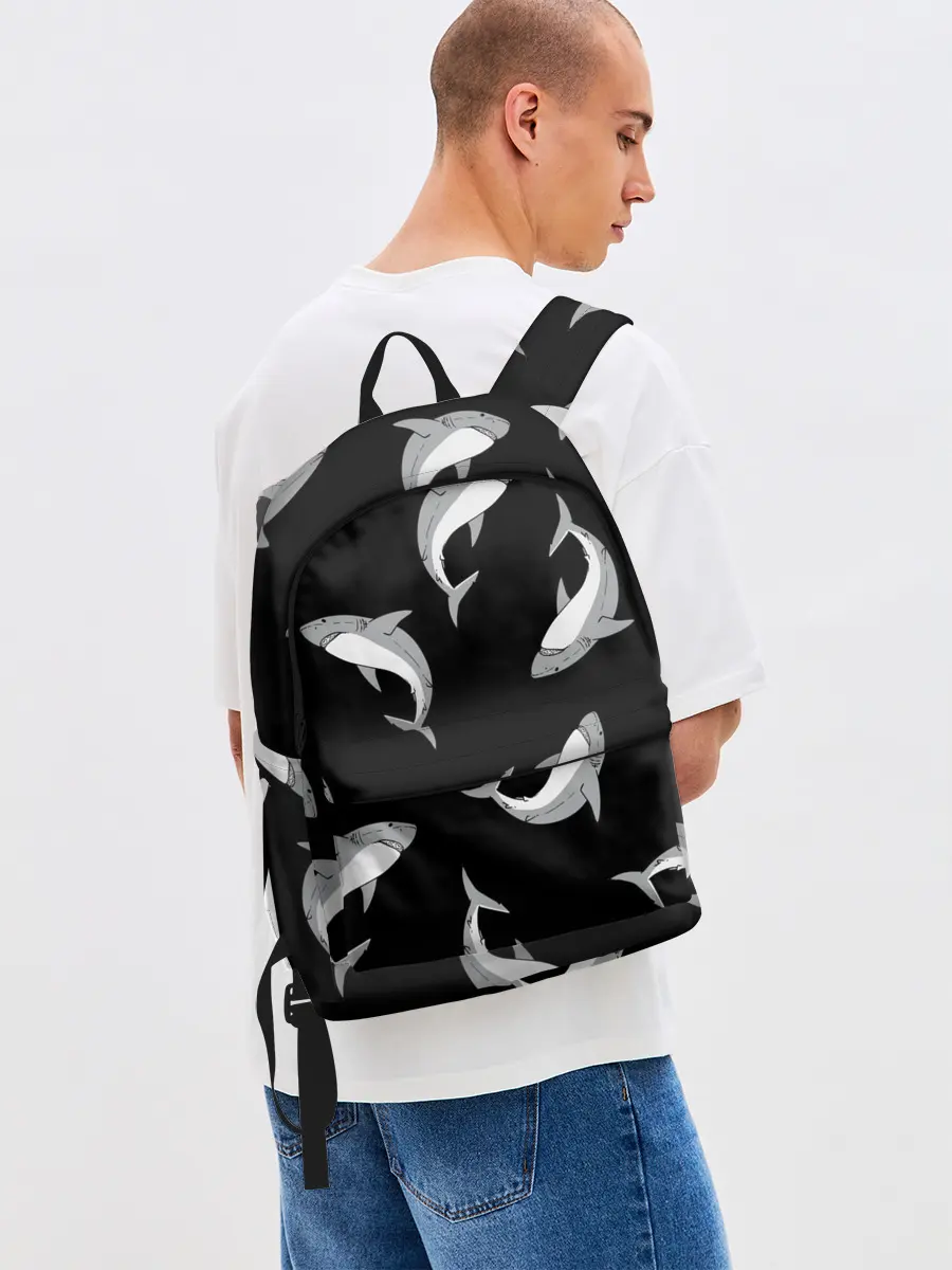 Рюкзак джинсовый / Акулы