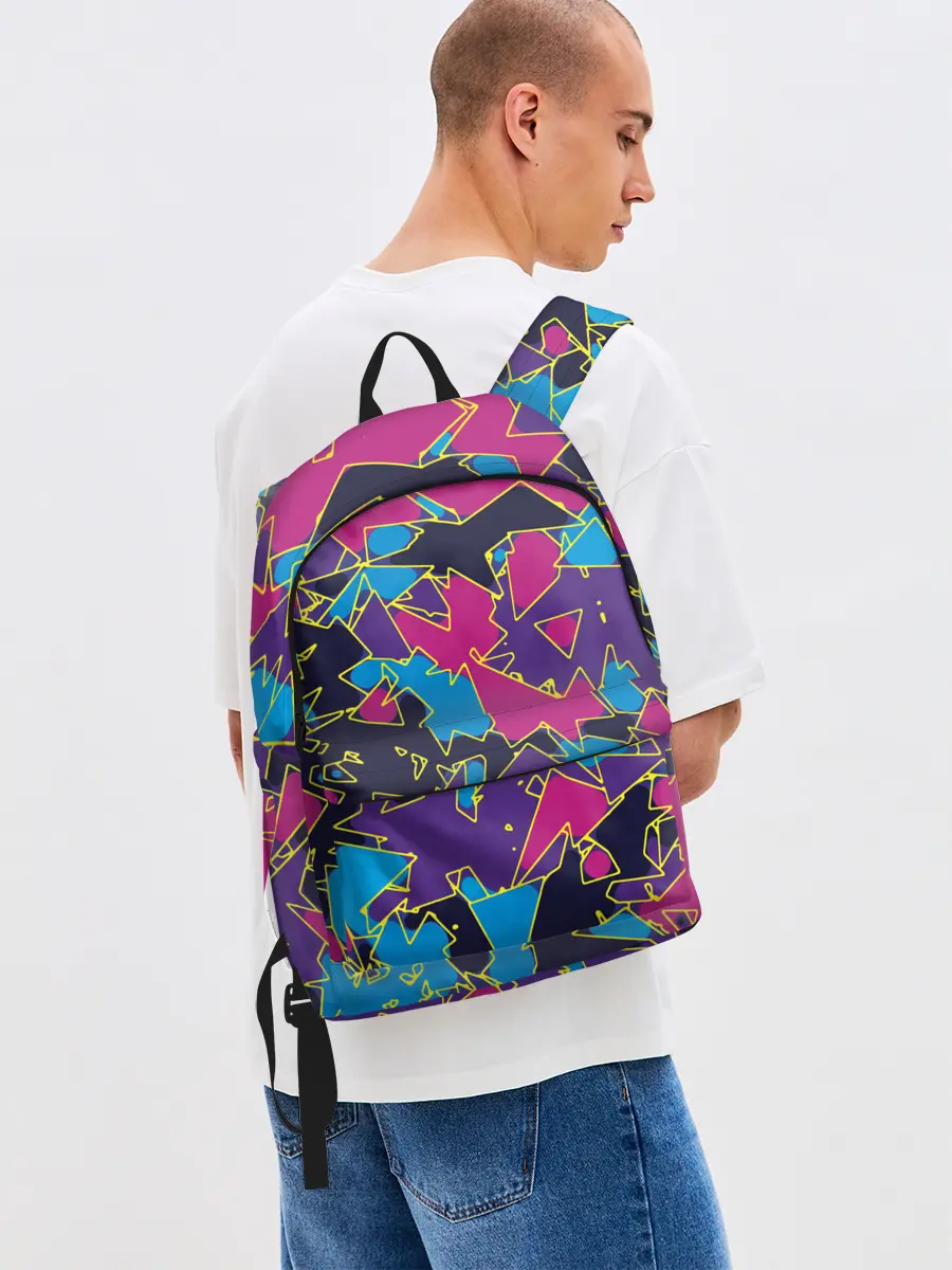 Рюкзак джинсовый / Геометрическая абстракция