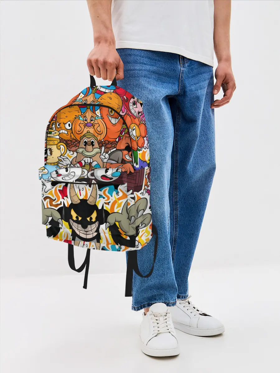 Рюкзак джинсовый / CUPHEAD