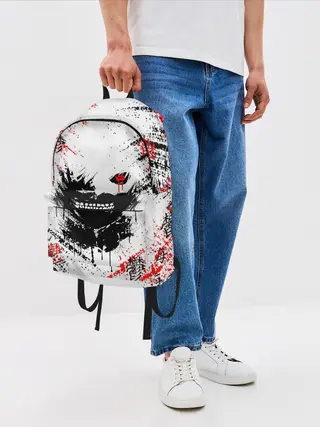 Рюкзак джинсовый / Силует Токийского Гуля