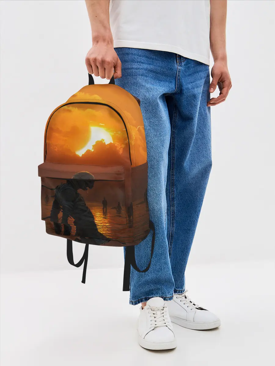 Рюкзак джинсовый / Берсерк закат