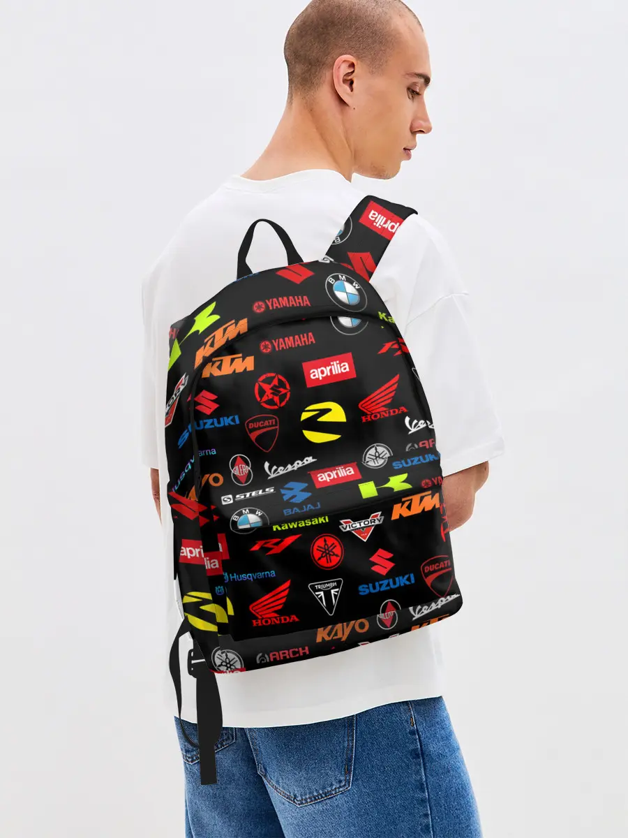 Рюкзак джинсовый / Motorcycle pattern | Мото паттерн