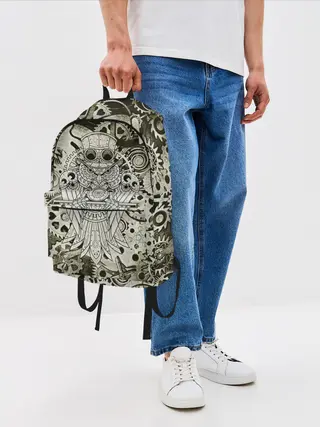 Рюкзак джинсовый / Стимпанк Сова