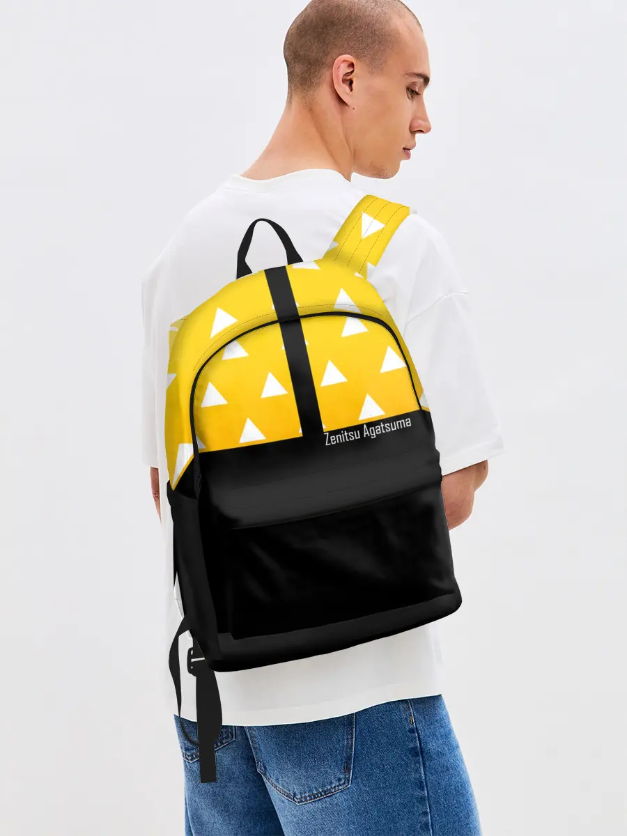 Рюкзак джинсовый / Zenitsu Agatsuma Kimetsu no Yaiba