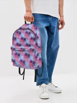 Рюкзак джинсовый / Котята