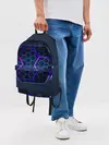 Рюкзак джинсовый / Цветные соты 3D