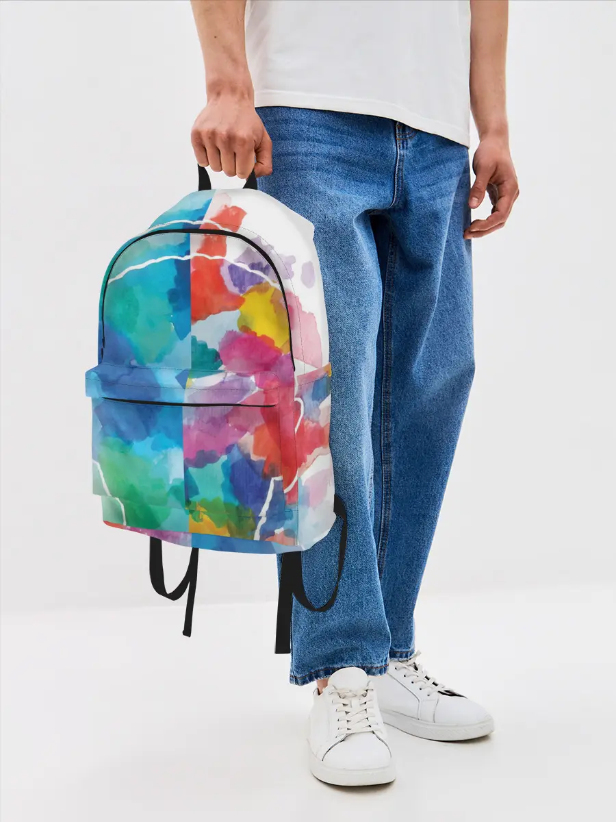 Рюкзак джинсовый / Акварель