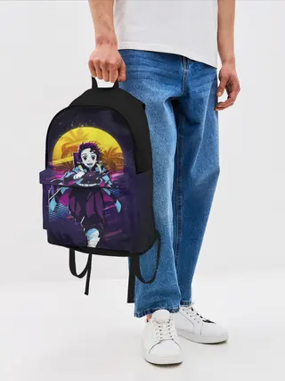 Рюкзак джинсовый / Танджиро Камадо Kimetsu no Yaiba