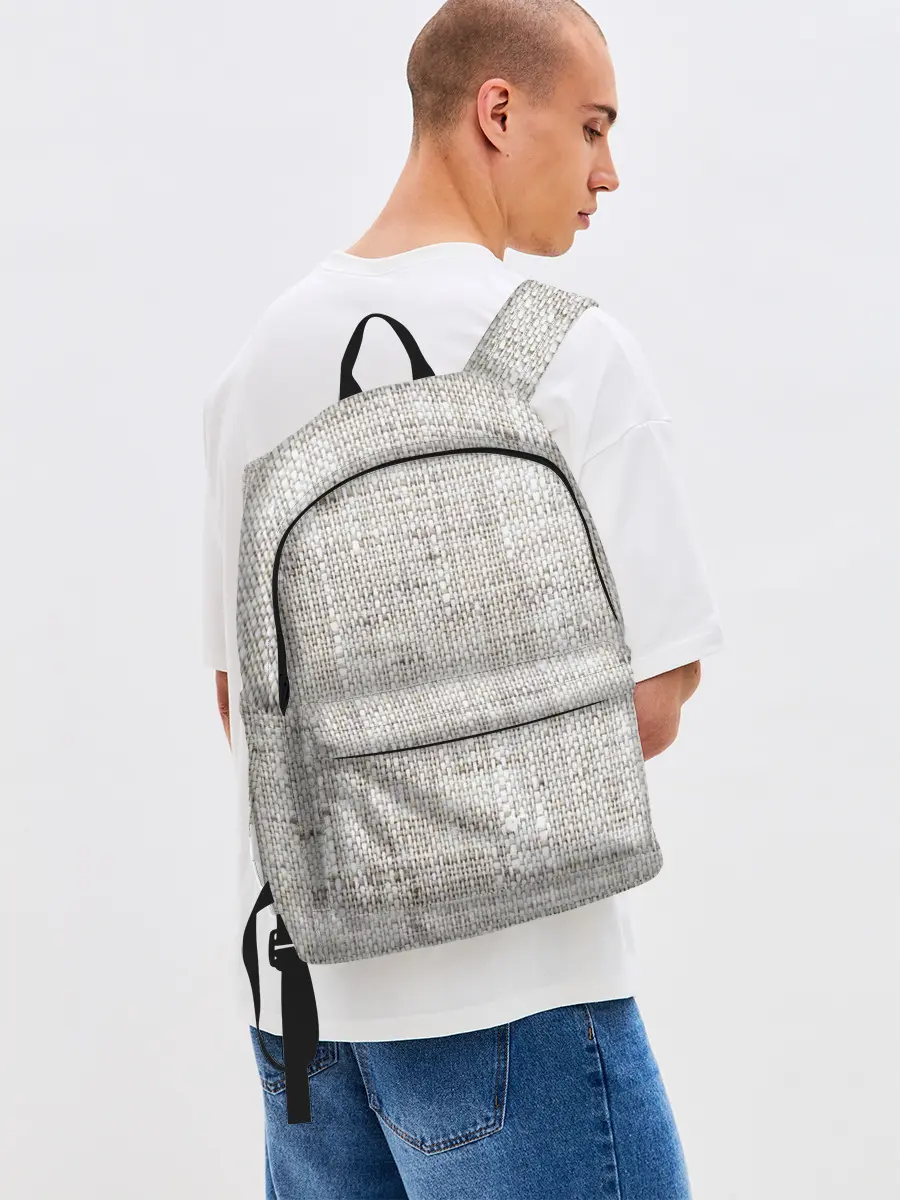 Рюкзак джинсовый / Серая Мешковина
