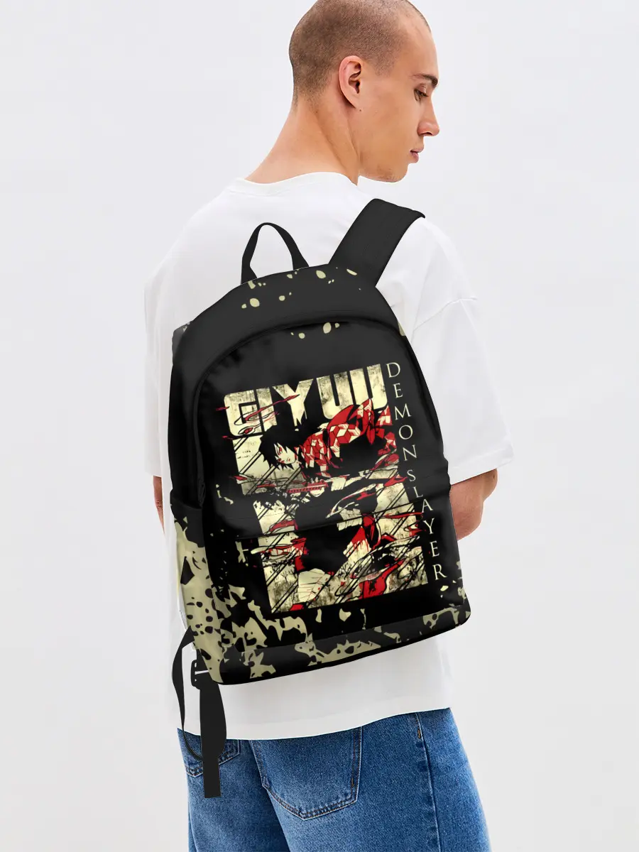 Рюкзак джинсовый / GIYU Demon Slayer