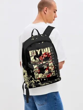 Рюкзак джинсовый / GIYU Demon Slayer