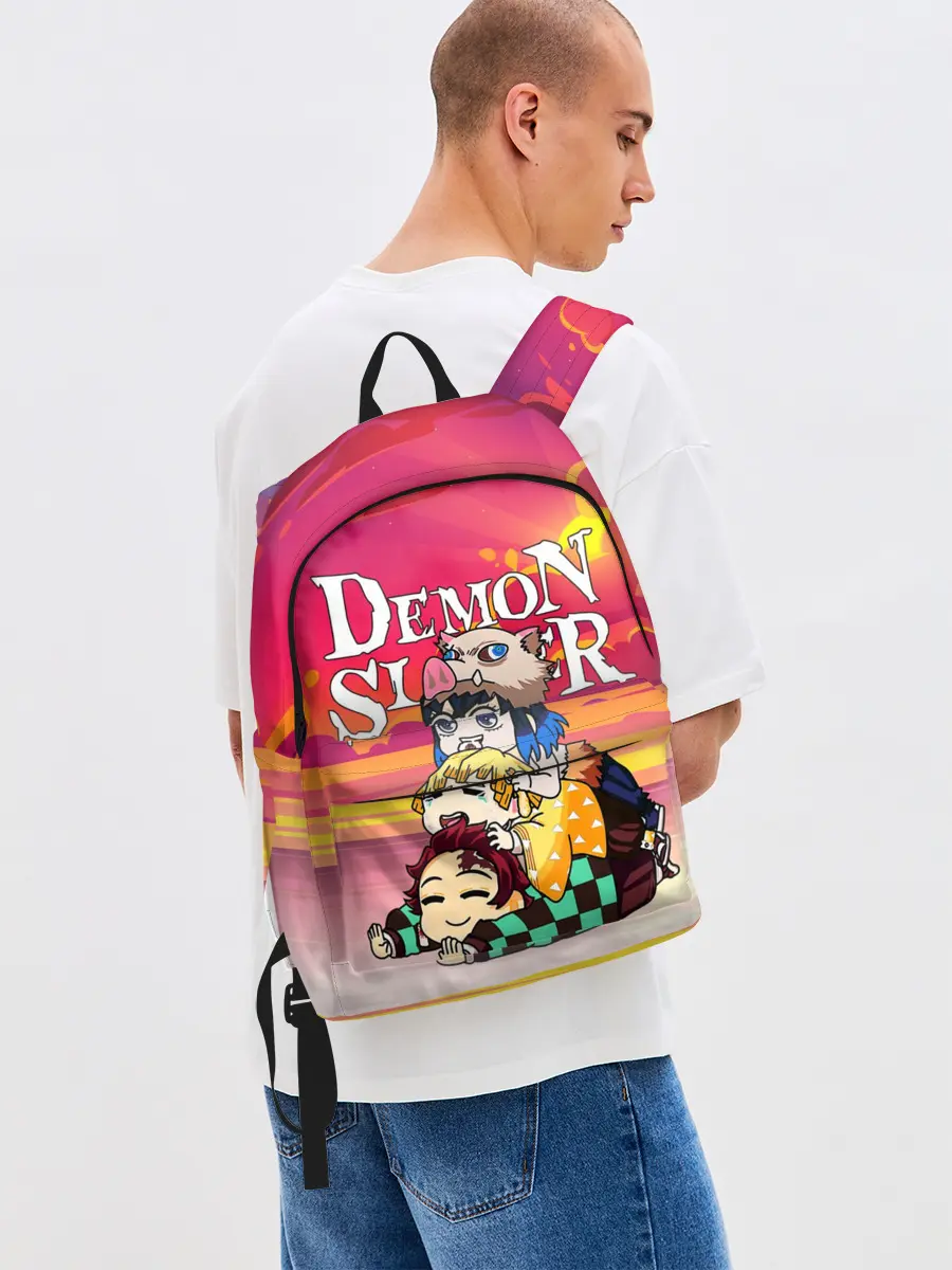 Рюкзак джинсовый / КЛИНОК, РАССЕКАЮЩИЙ ДЕМОНОВ