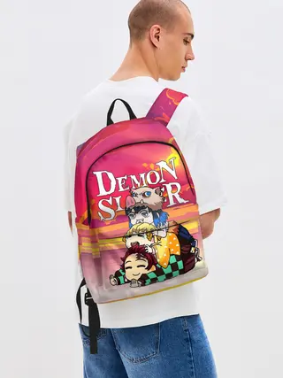 Рюкзак джинсовый / КЛИНОК, РАССЕКАЮЩИЙ ДЕМОНОВ