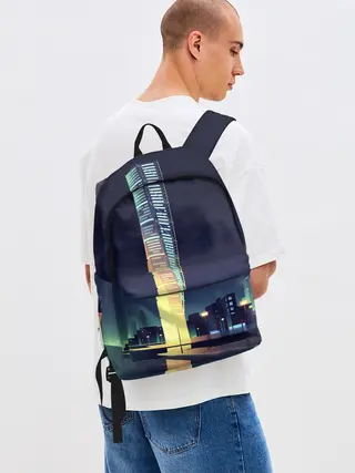 Рюкзак джинсовый / Ночной Город