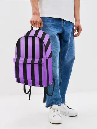 Рюкзак джинсовый / Полосатость