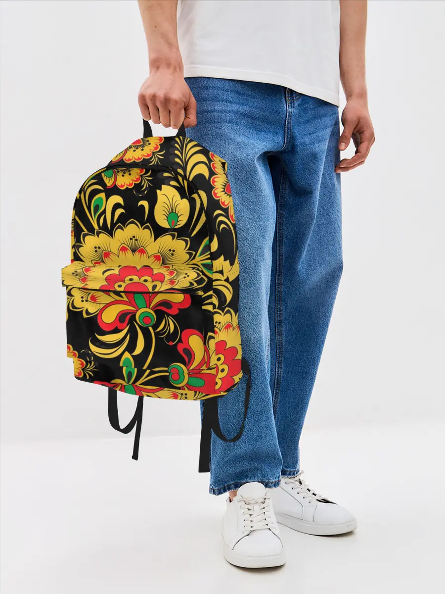 Рюкзак джинсовый / Хохлома