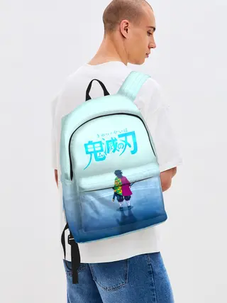 Рюкзак джинсовый / Гию Томиока Kimetsu no Yaiba