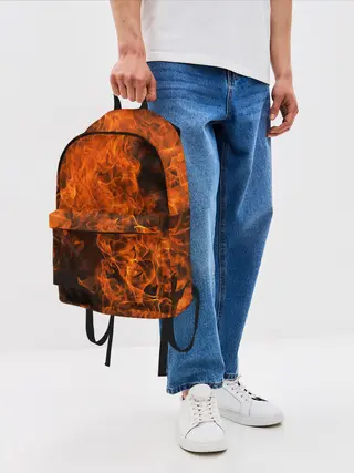Рюкзак джинсовый / Огонь