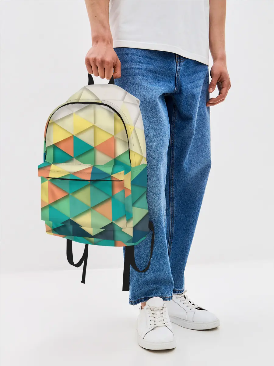 Рюкзак джинсовый / Ромбики