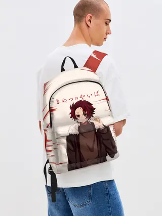 Рюкзак джинсовый / Танджиро Камадо Kimetsu no Yaiba