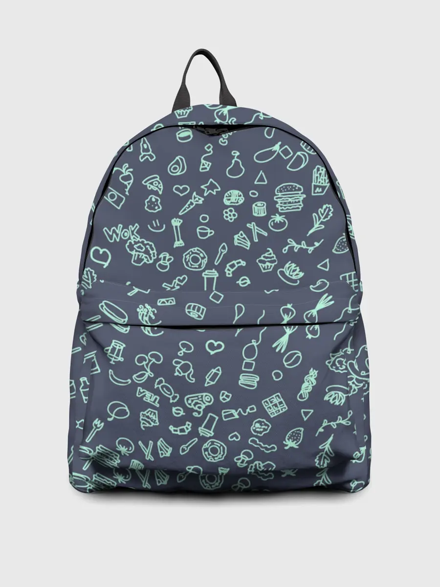 Рюкзак джинсовый / Еда Синий