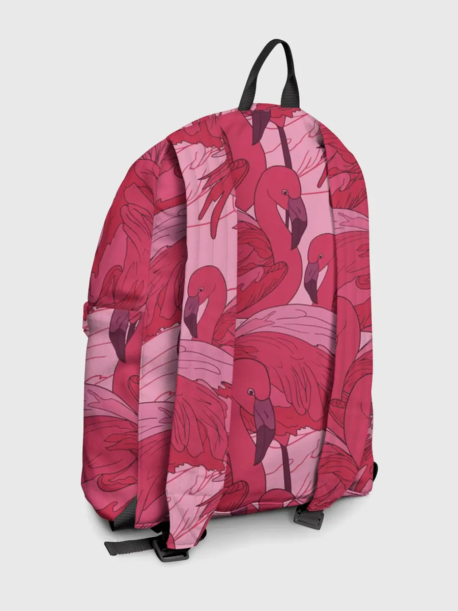 Рюкзак джинсовый / розовые фламинго