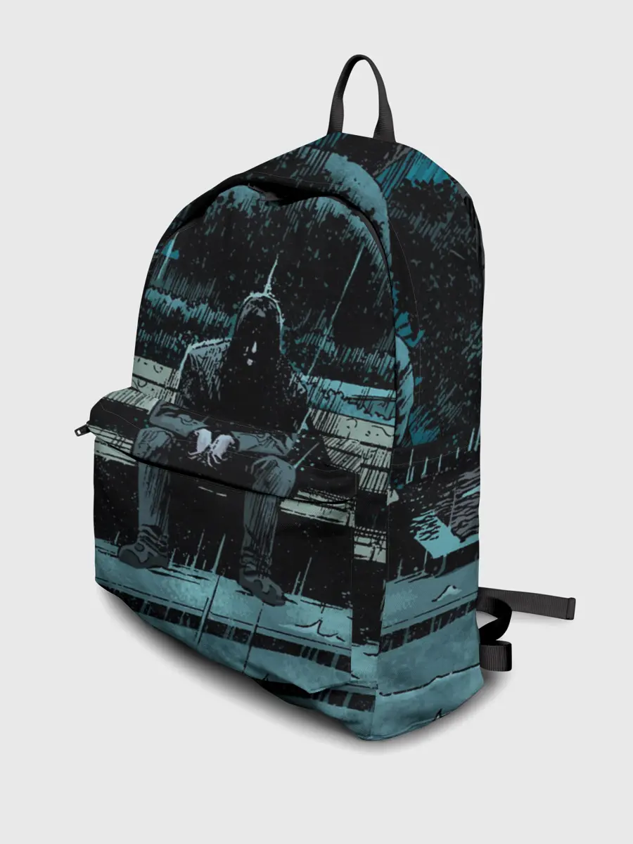 Рюкзак джинсовый / Киану Ривз - комикс о боге