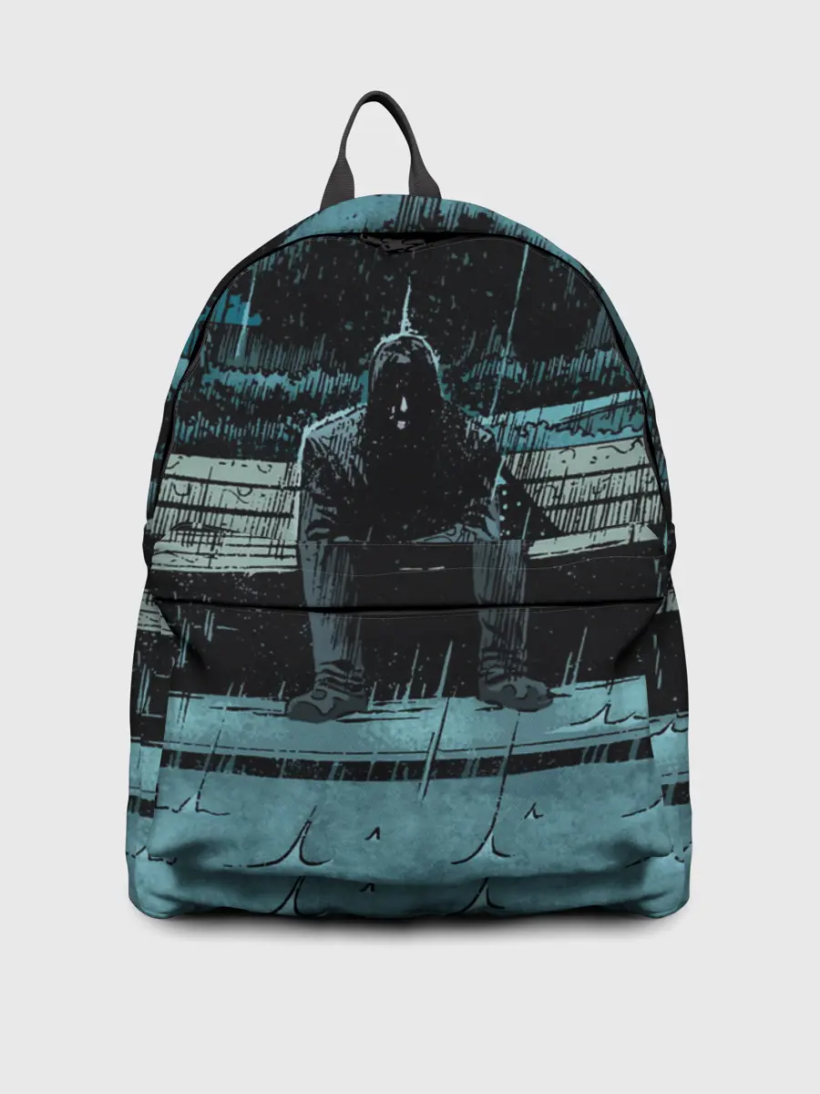 Рюкзак джинсовый / Киану Ривз - комикс о боге