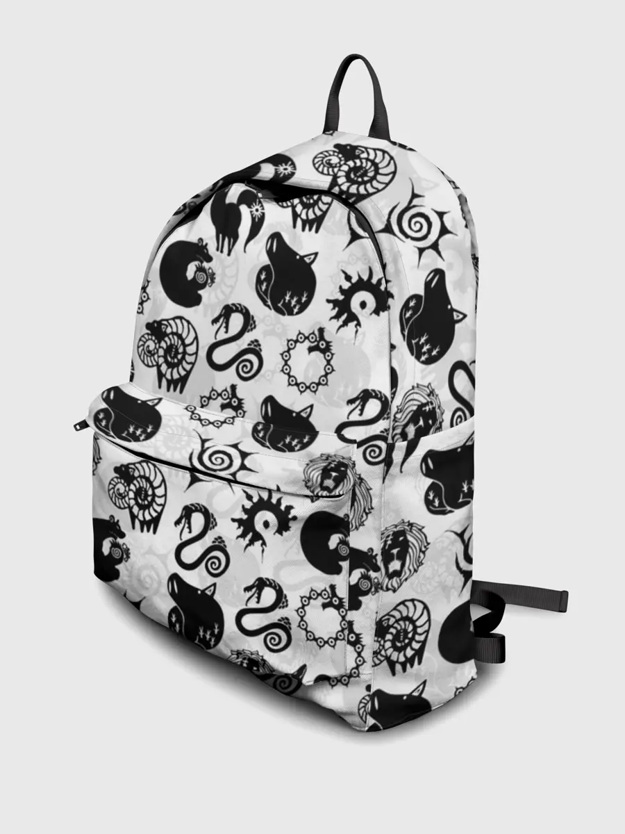 Рюкзак джинсовый / 7 СМЕРТНЫХ ГРЕХОВ СИМВОЛЫ