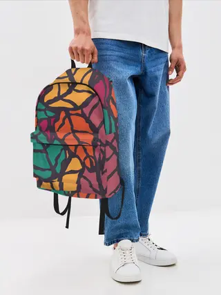 Рюкзак джинсовый / Листья