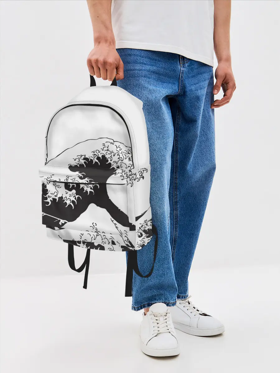 Рюкзак джинсовый / Волна Канагава Япония | Sea Wave