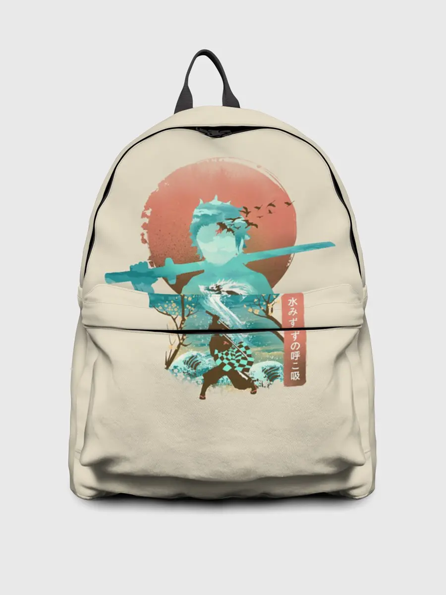 Рюкзак джинсовый / Demon Slayer. Tanjiro