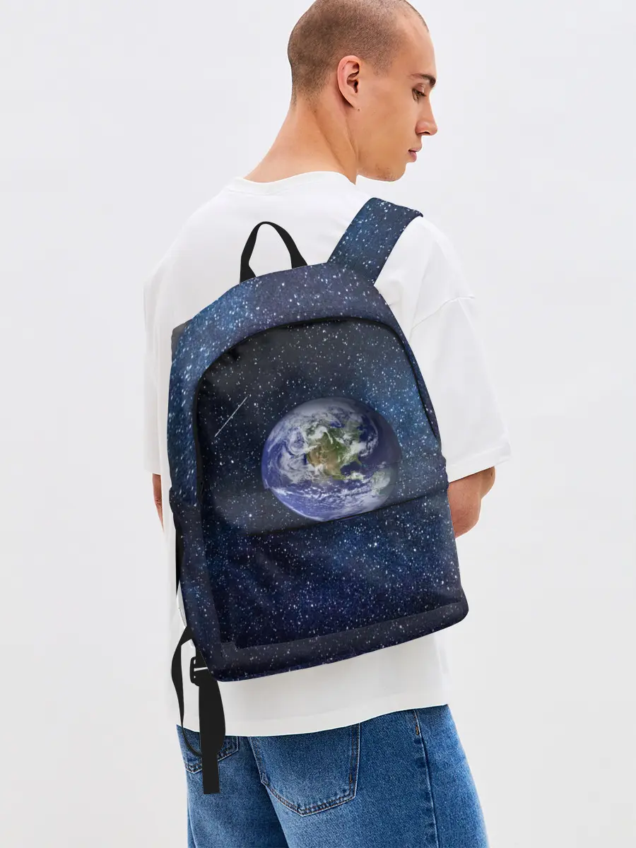 Рюкзак джинсовый / Земля в космосе