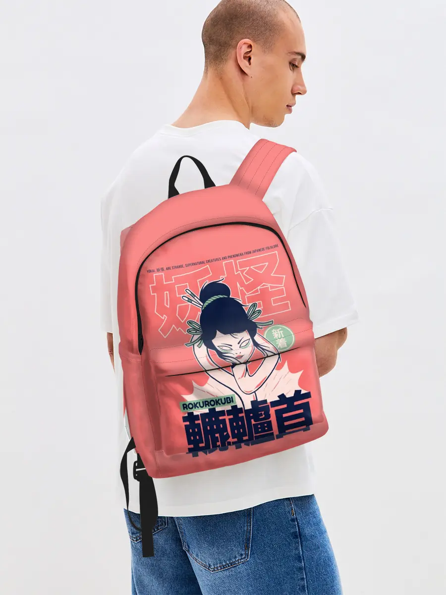 Рюкзак джинсовый / Anime Rokurokubi Demon Yokai