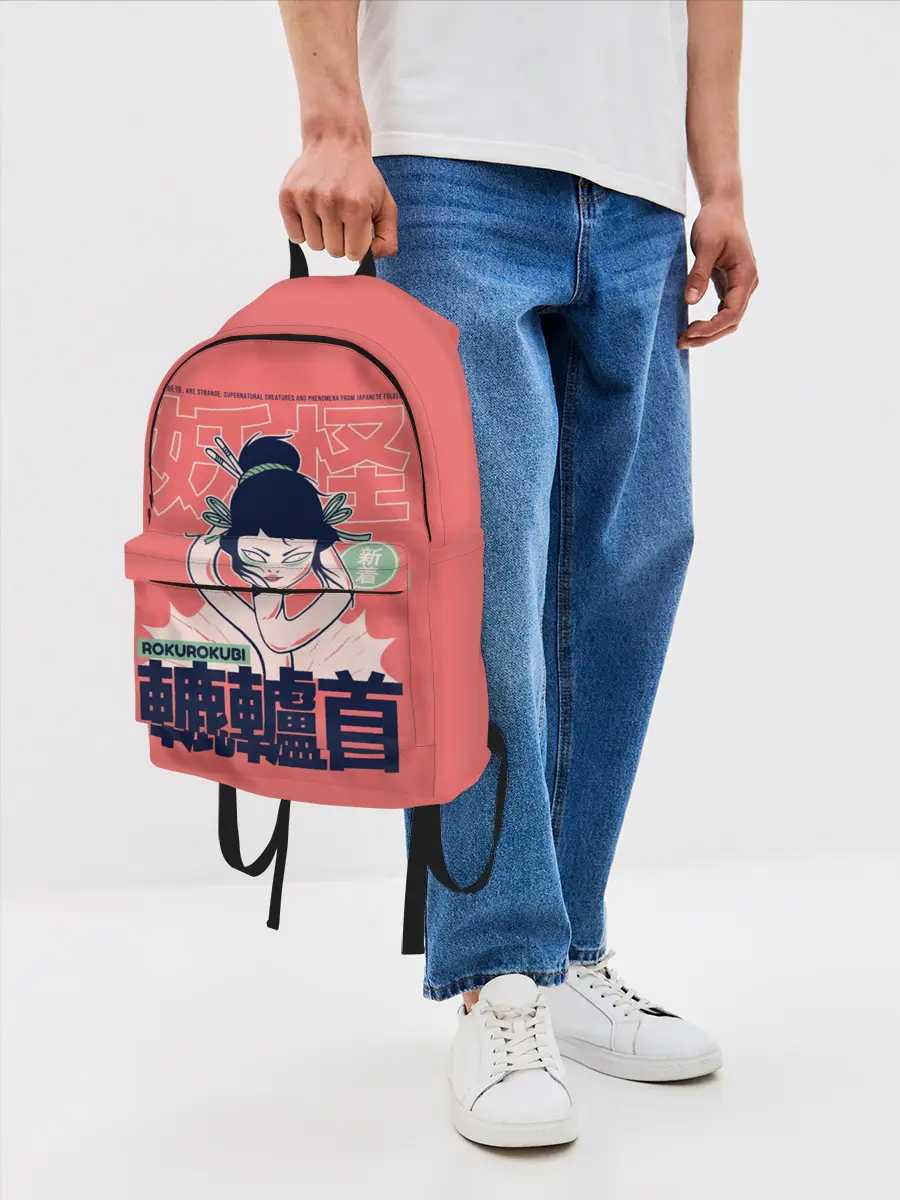 Рюкзак джинсовый / Anime Rokurokubi Demon Yokai