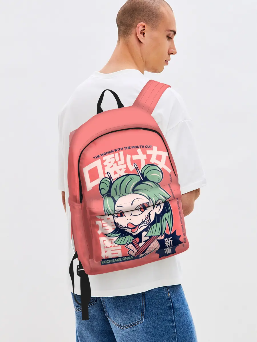 Рюкзак джинсовый / Anime Kuchisake Onna Yokai