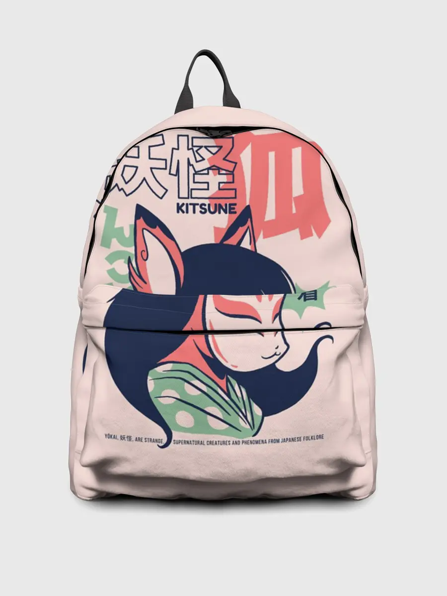 Рюкзак джинсовый / Anime Kitsune Demon Yokai