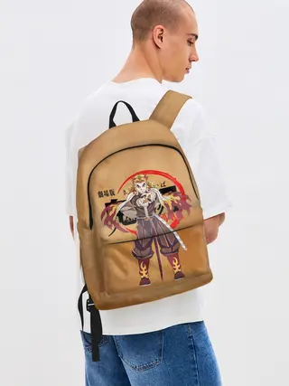 Рюкзак джинсовый / Кёджуро Ренгоку Kimetsu no Yaiba