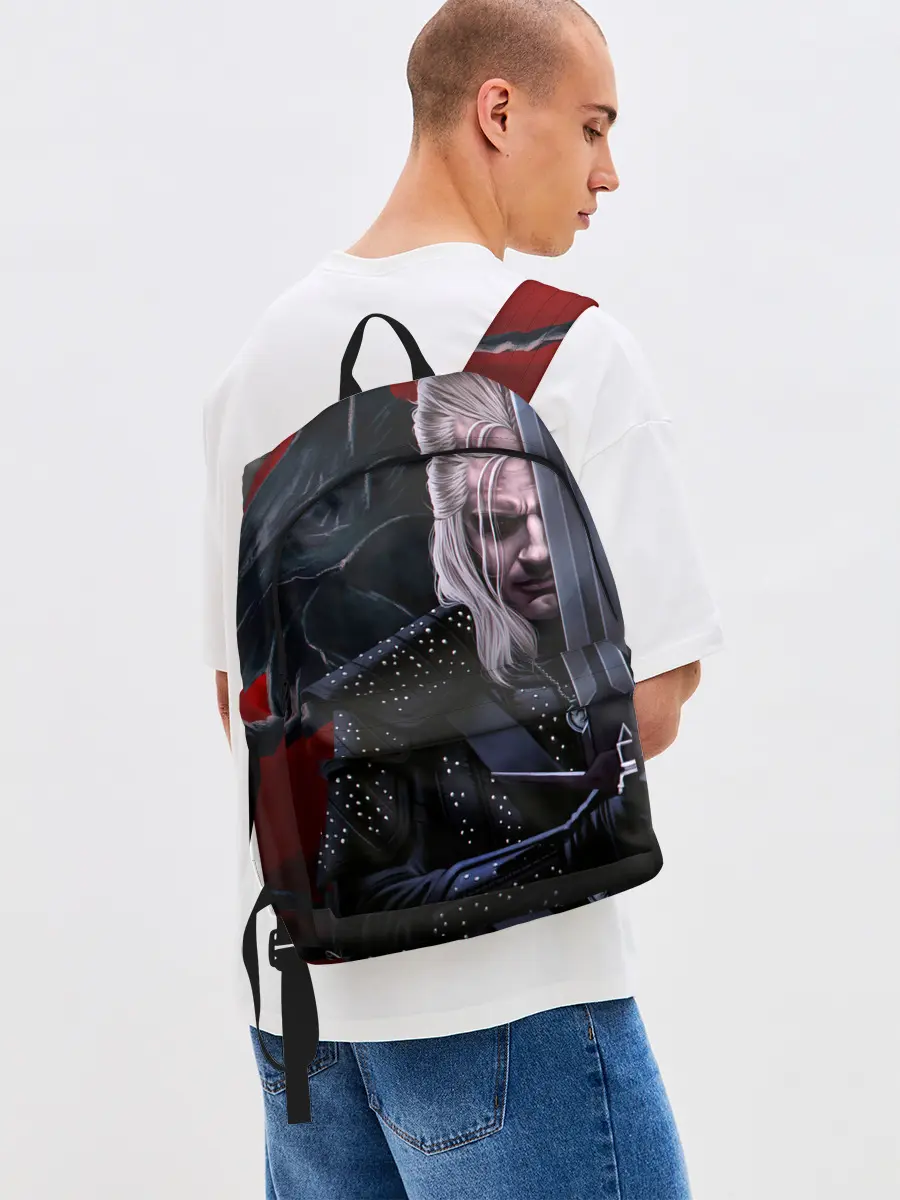 Рюкзак джинсовый / Ведьмак Геральт