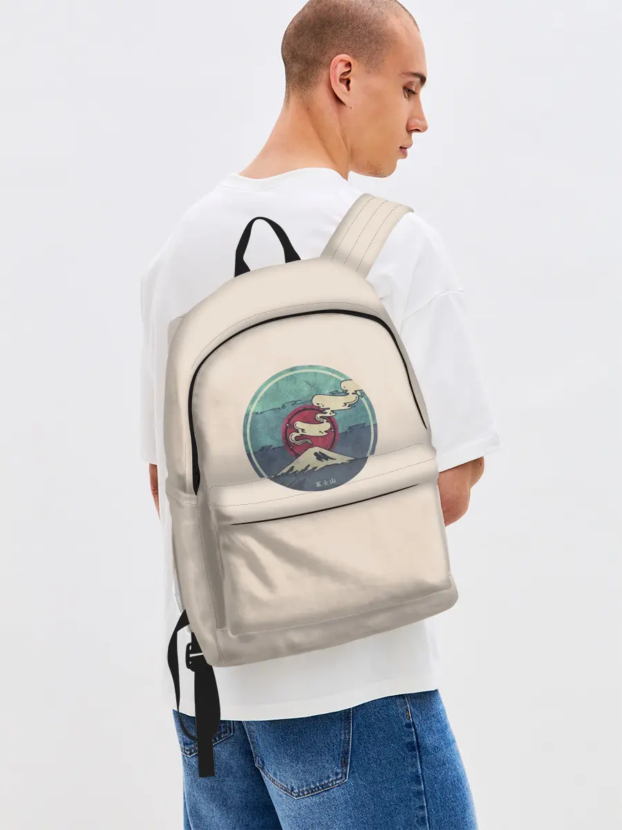 Рюкзак джинсовый / Вулкан Фудзияма. Япония