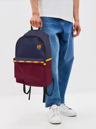 Рюкзак джинсовый / FC Barcelona | Flag and team Logo