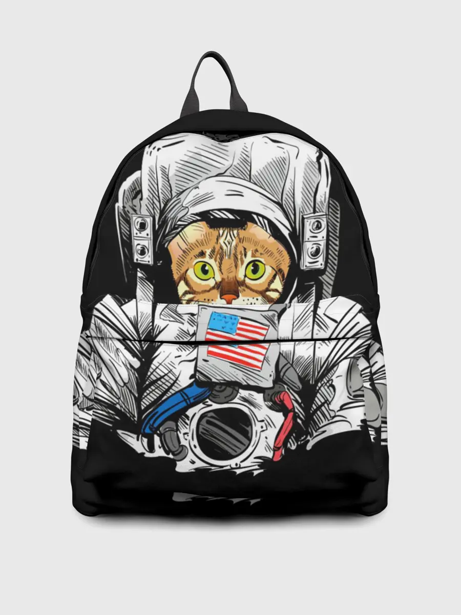 Рюкзак джинсовый / Кот Космонавт