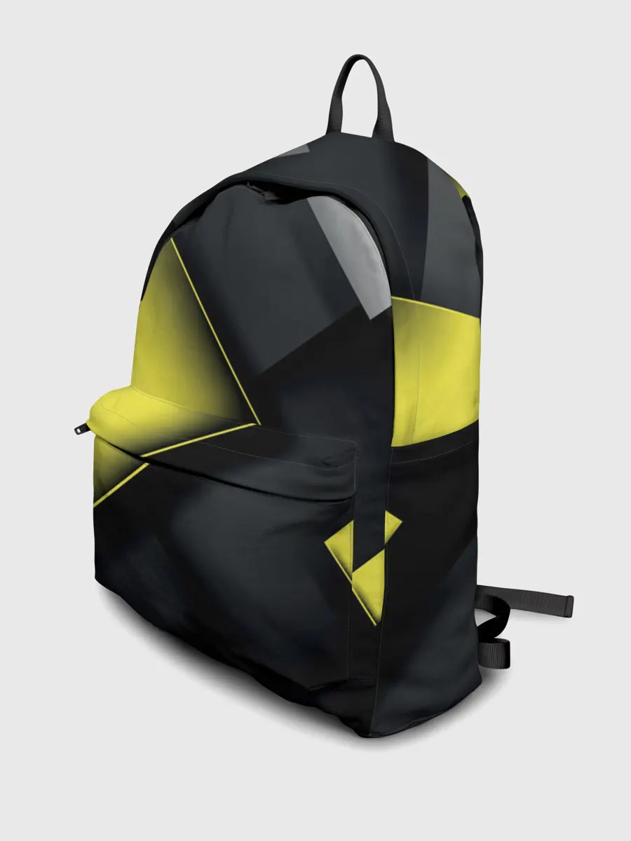 Рюкзак джинсовый / Желто черный ромб