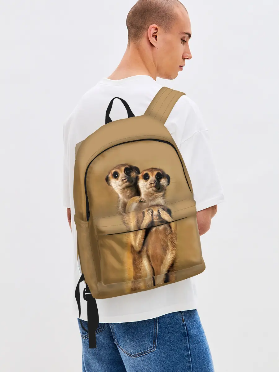 Рюкзак джинсовый / Сурикаты