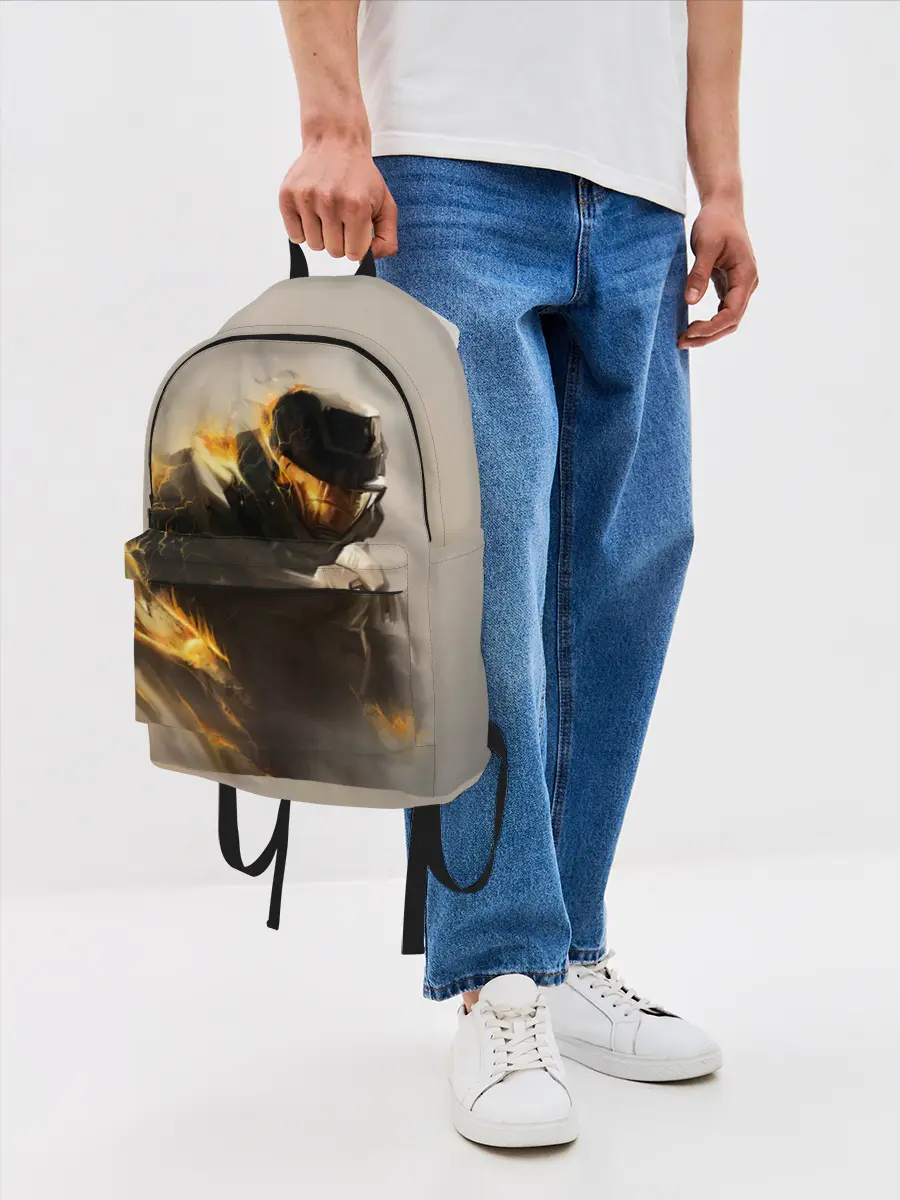 Рюкзак джинсовый / Spartan in hell | Halo