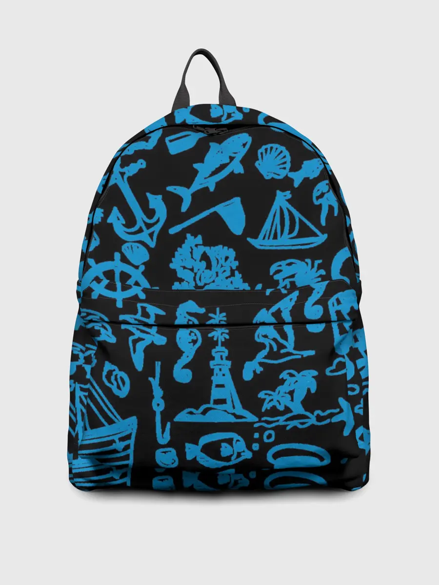 Рюкзак джинсовый / Морская тема